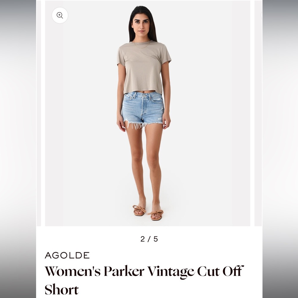 AGOLDE Parker Vintage Cut Off Distressed Denim Short in Swapmeet Women’s 29 $148